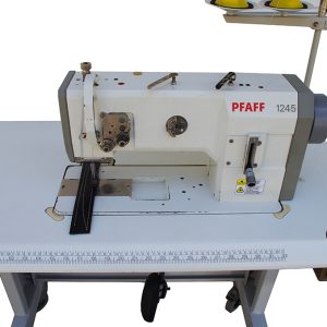 PFAFF 1245 
1-Needle Lockstitch sewing machine.
Full transport (Unison feed System).
With reverse.
Large Bobbin.
Max length stitch 8mm.
Used in Excellent Condition.
Made in GERMANY
2 Years guaranty